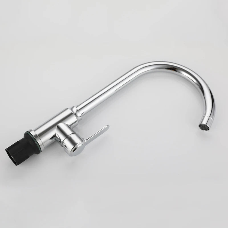 Kitchen Faucet Stainless Steel Single Handle Single Hole Tap Chrome Kitchen Mixer Taps Deck Mounted Faucets Kitchen Accessories