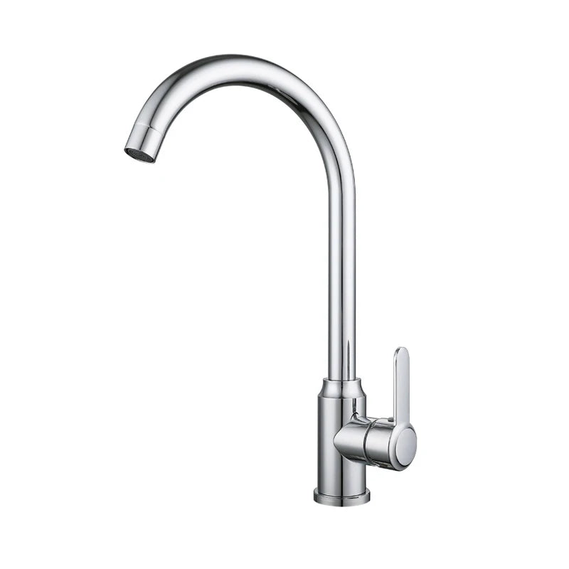 Kitchen Faucet Stainless Steel Single Handle Single Hole Tap Chrome Kitchen Mixer Taps Deck Mounted Faucets Kitchen Accessories