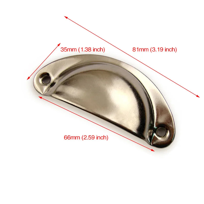 KAK 20PCS Retro Metal Kitchen Drawer Cabinet Door Handle And Furniture Knobs Hardware Cupboard Antique Brass Shell Pull Handles
