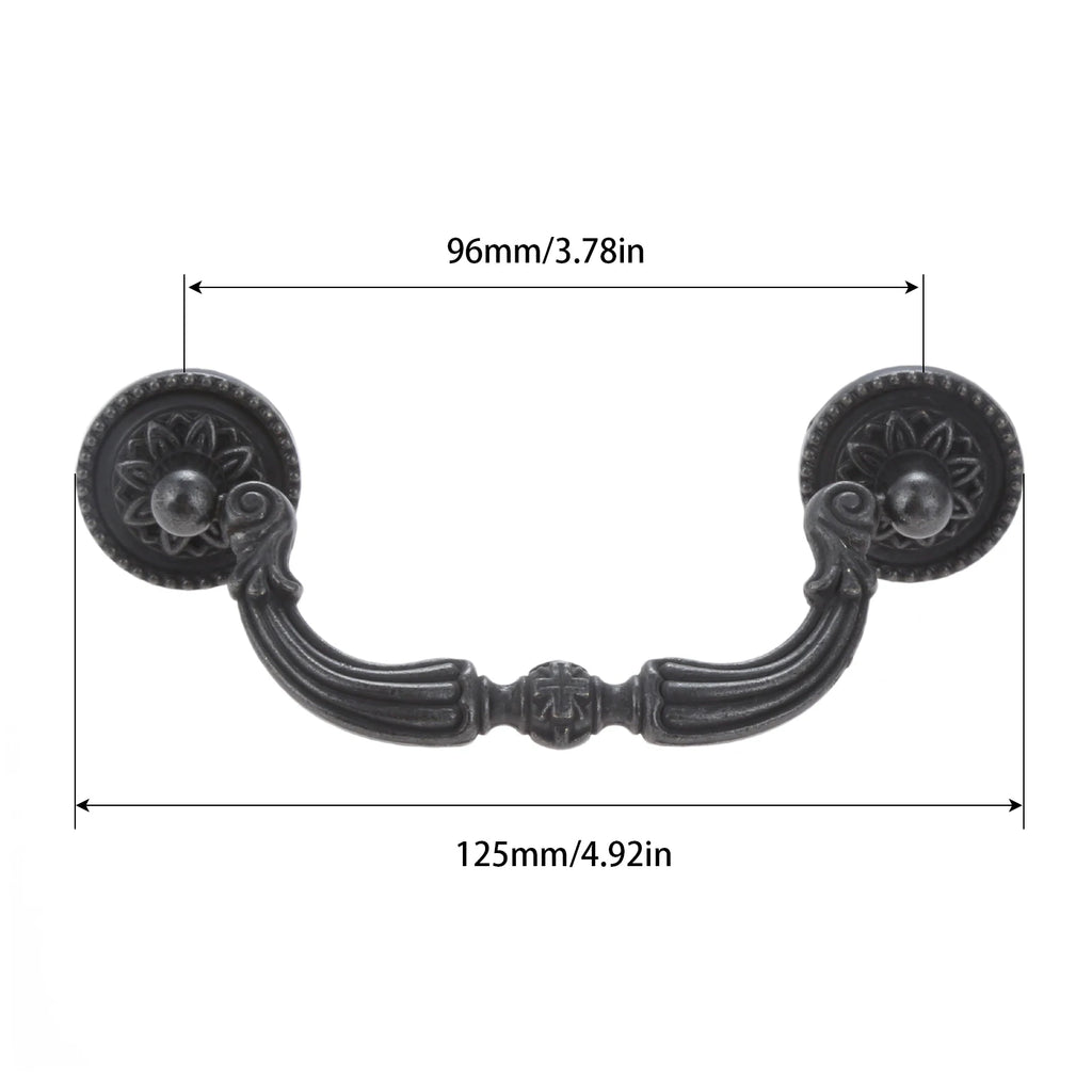 1pc Black Vintage Door Handles Antique Knobs and Handles for Kitchen Cabinets Cupboard Handles Closet Handle Furniture Hardware