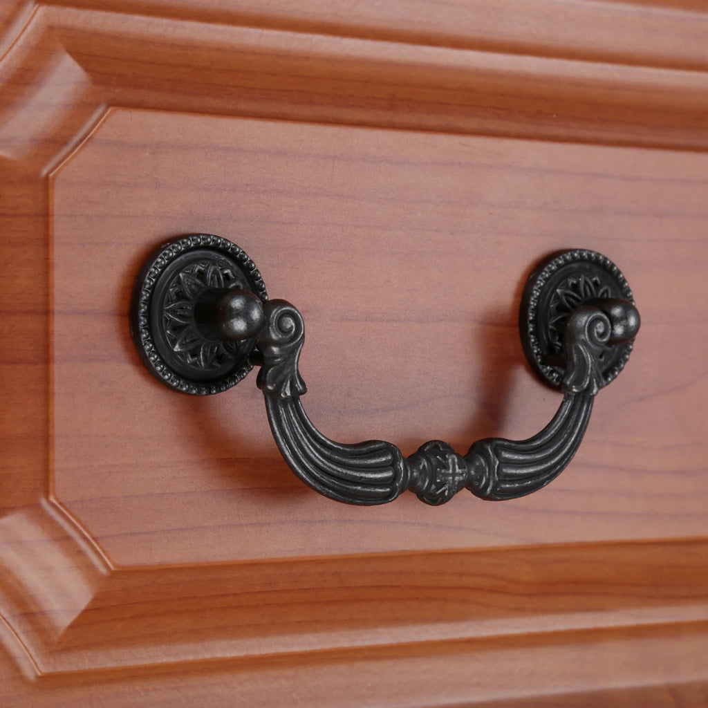 1pc Black Vintage Door Handles Antique Knobs and Handles for Kitchen Cabinets Cupboard Handles Closet Handle Furniture Hardware