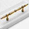 Solid Antique Brass Gold Finish Pull High-End Wardrobe Doors Cupboard Closet Handles and Drawer Knobs