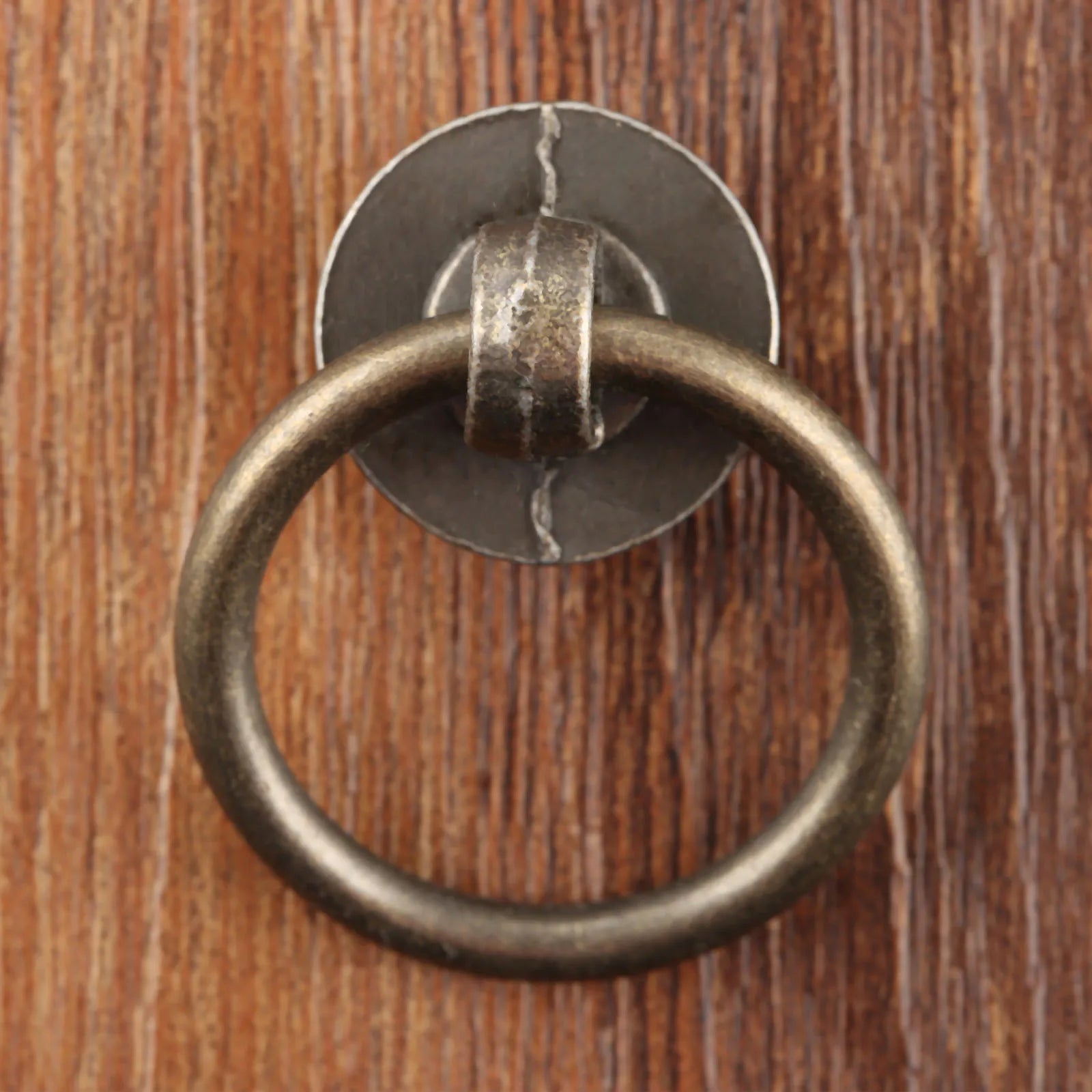 2sets Ring Knobs Simple Handle Antique Bronze Pull w/screws Decor Cabinet Furniture Kitchen Drawer Cupboard 40*30mm Old Chinese