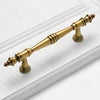Solid Antique Brass Gold Finish Pull High-End Wardrobe Doors Cupboard Closet Handles and Drawer Knobs