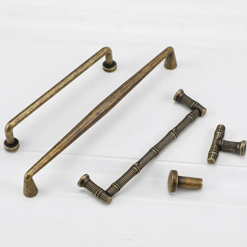 Bedroom Kitchen Cupboard Handle Ceramic Brass Zinc Alloy Furniture Door Handle Knob Symmetrical Architectural Hardware Bars