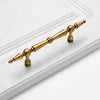 Solid Antique Brass Gold Finish Pull High-End Wardrobe Doors Cupboard Closet Handles and Drawer Knobs