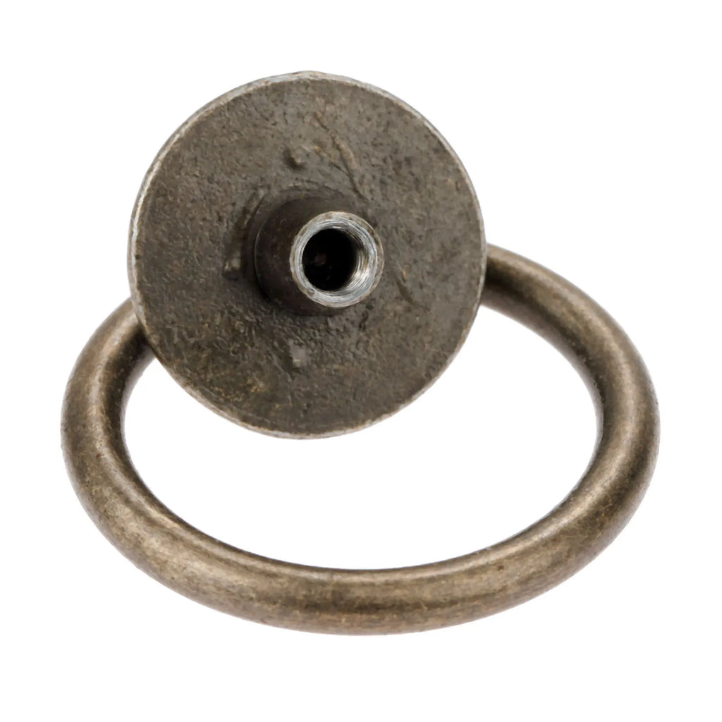 2sets Ring Knobs Simple Handle Antique Bronze Pull w/screws Decor Cabinet Furniture Kitchen Drawer Cupboard 40*30mm Old Chinese