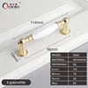 Best Selling K Gold White Kitchen Cabinet Drawer Handles Furniture Handel Hardware Dresser Zamak Ceramic Pull Handles