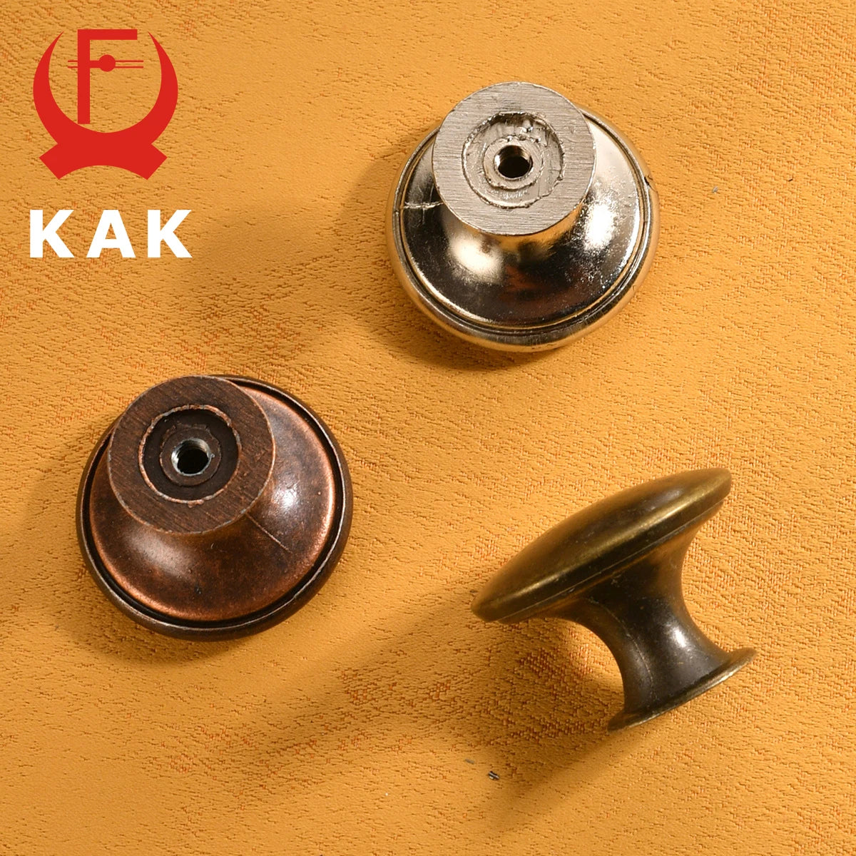 KAK 12PCS Vintage Bronze Furniture Knobs and Handles Black Kitchen Handle Antique Bronze Brass Drawer Knobs Door Hardware