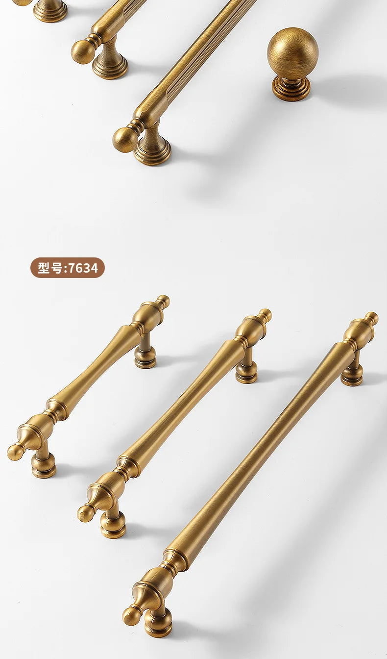 Antique-Bronze Cabinet Handle Retro Wardrobe & Kitchen-Cabinet Pull American Single-Hole Drawer Knob Zinc-Alloy Furniture Handle