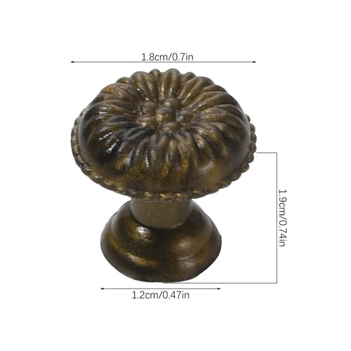 10 Pcs Furniture Handles with Screws Small Box Knobs Plastic 18*19mm Vintage Single Hole Handle for Drawer Cabinet Door Cupboard