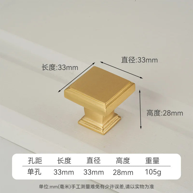 Handles for Furniture French Solid Brass Cupboard Door Knob and Handle American Kitchen Cabinet Drawer Handles