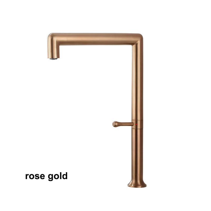 Bronze kitchen faucet on a white background