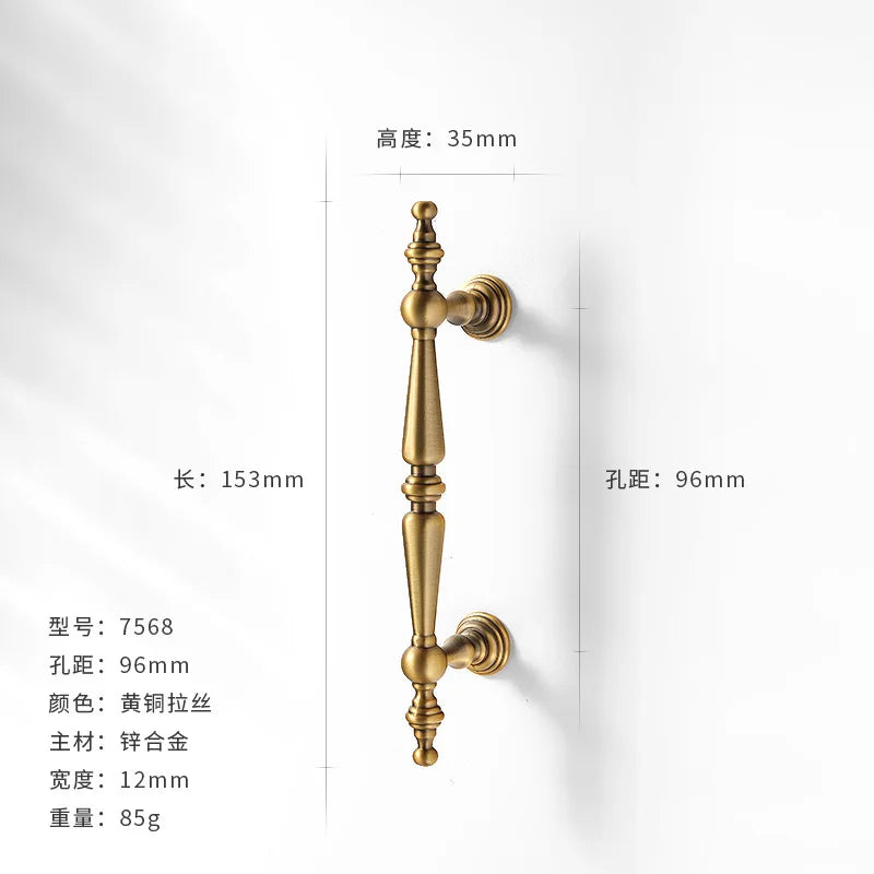 Antique-Bronze Cabinet Handle Retro Wardrobe & Kitchen-Cabinet Pull American Single-Hole Drawer Knob Zinc-Alloy Furniture Handle