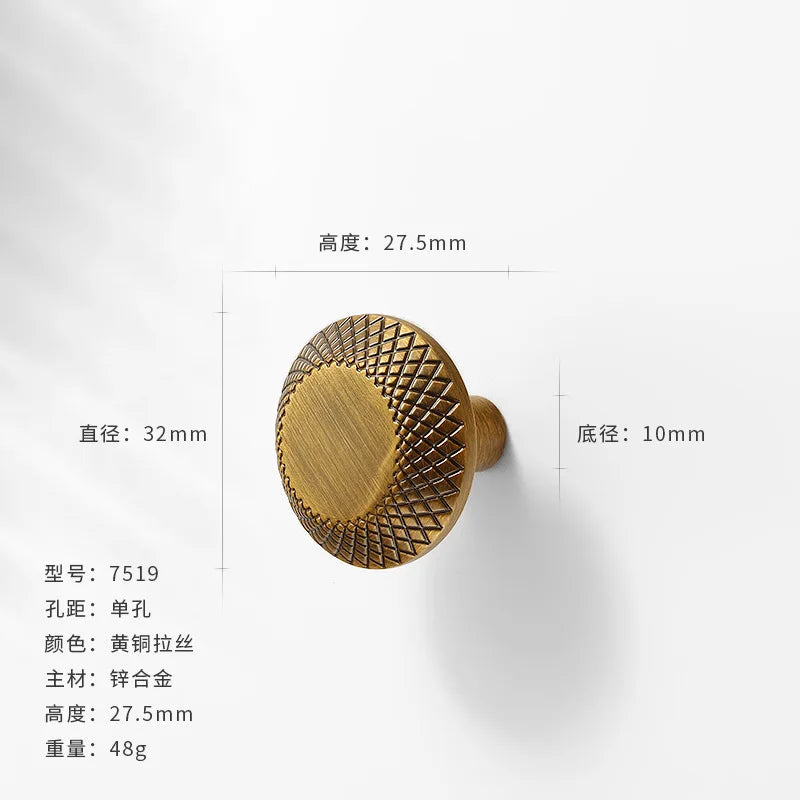 Antique-Bronze Cabinet Handle Retro Wardrobe & Kitchen-Cabinet Pull American Single-Hole Drawer Knob Zinc-Alloy Furniture Handle