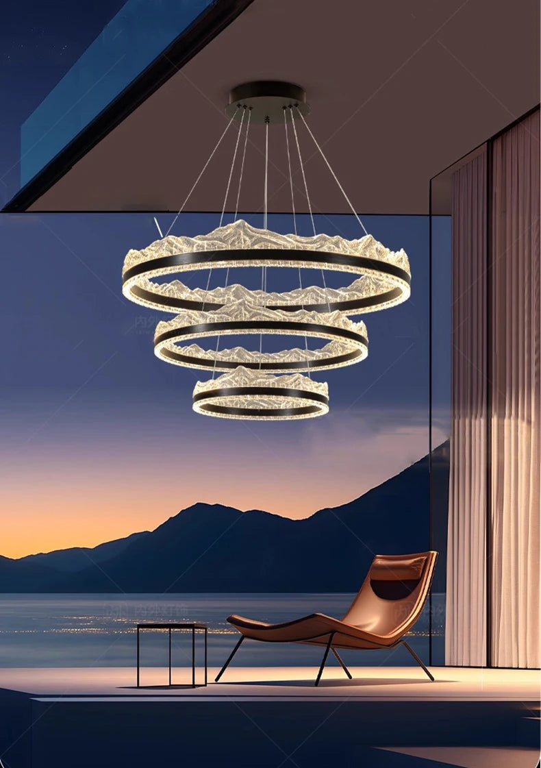 Modern home decor led lights pendant light lamps forstaircase Chandeliers for living room hanging light indoor lighting