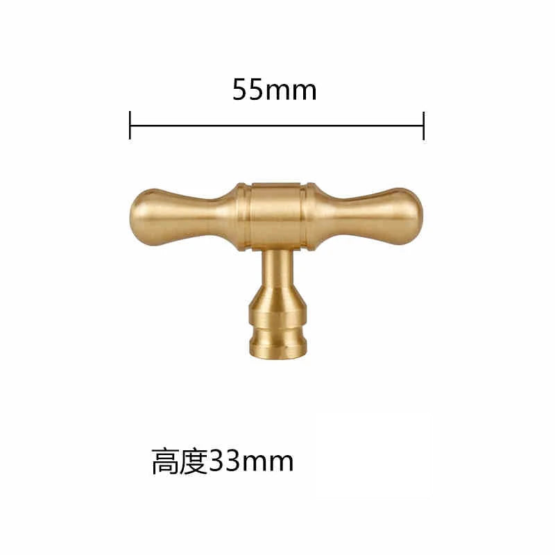 Pure Copper Wardrobe Door Handle Golden Retro Lengthened Furniture Handles Modern Simple Cabinet Drawer Small Handle Home Decor