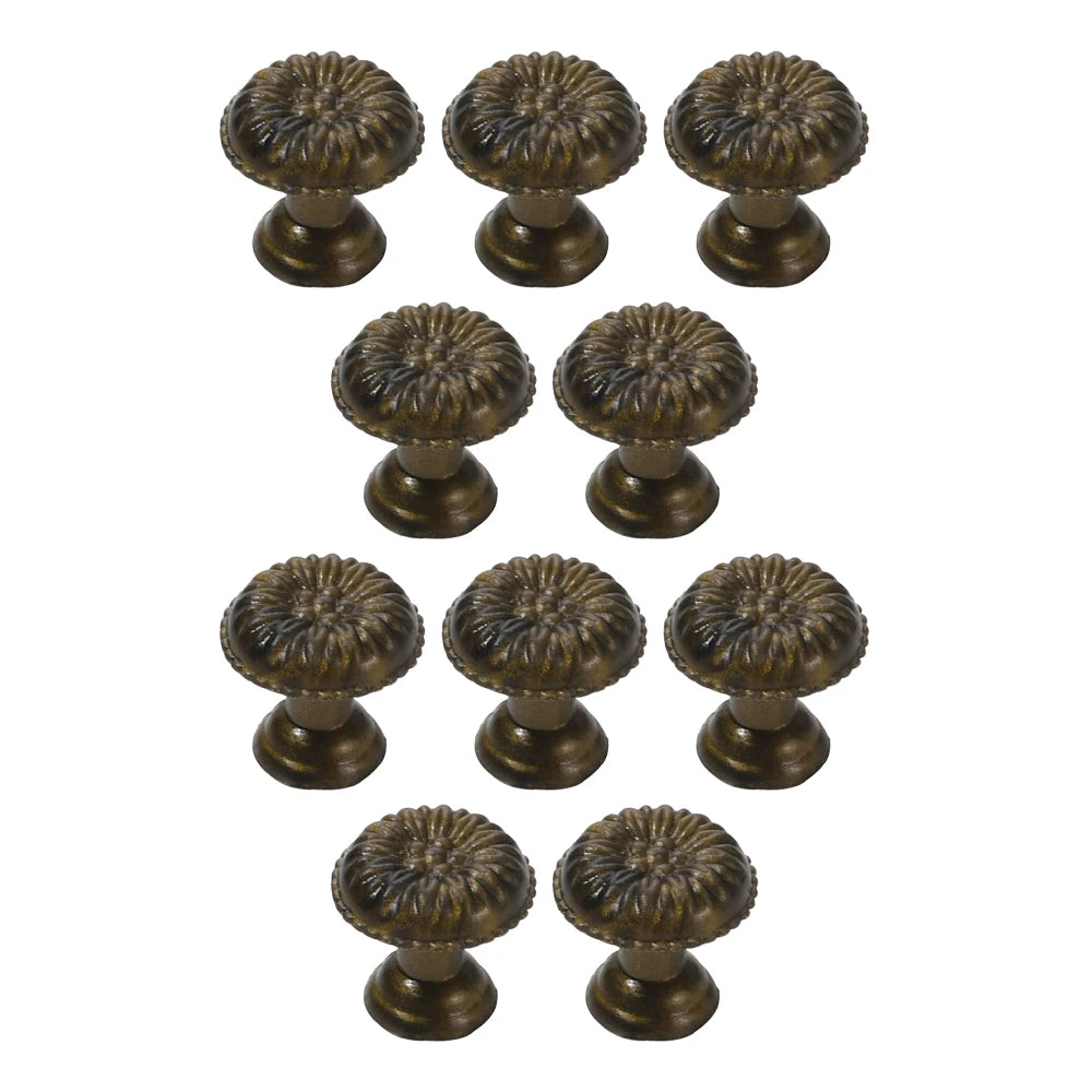 10Pcs Wooden Jewelry Box Mini Knobs Antique Bronze Plastic Kitchen Cabinet Drawer Pulls Knobs Cupboard Wardrobe Furniture Handle