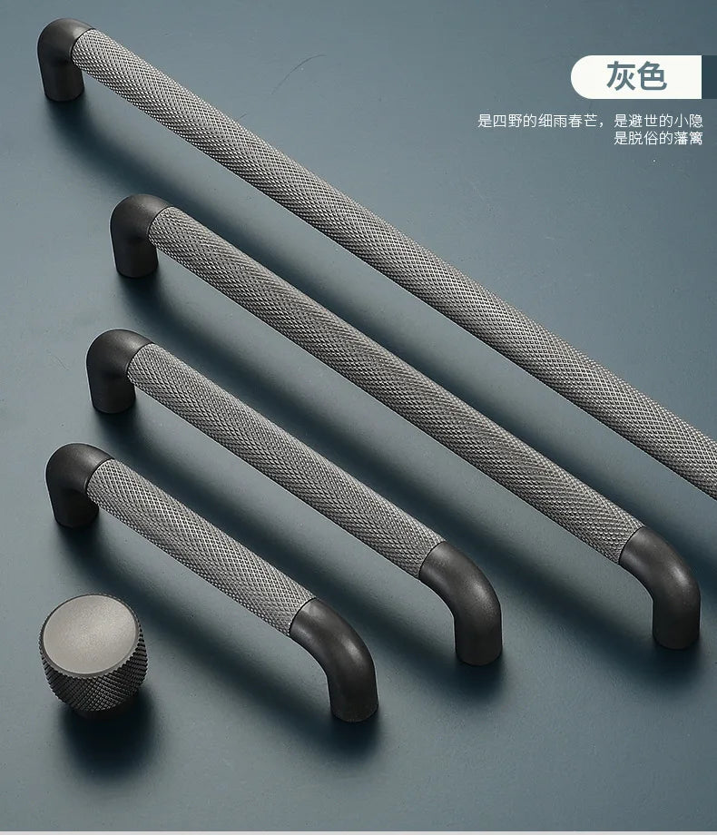 American Industrial Style Kitchen Drawer Cabinet Knurled Knobs Handles for Furniture European Wardrobe Shoe Cabinet Door Handle