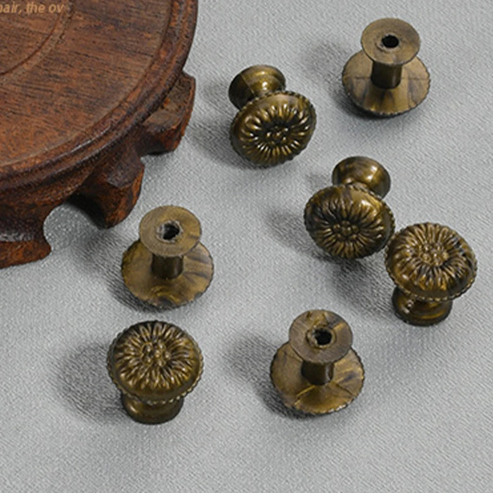 10Pcs Wooden Jewelry Box Mini Knobs Antique Bronze Plastic Kitchen Cabinet Drawer Pulls Knobs Cupboard Wardrobe Furniture Handle