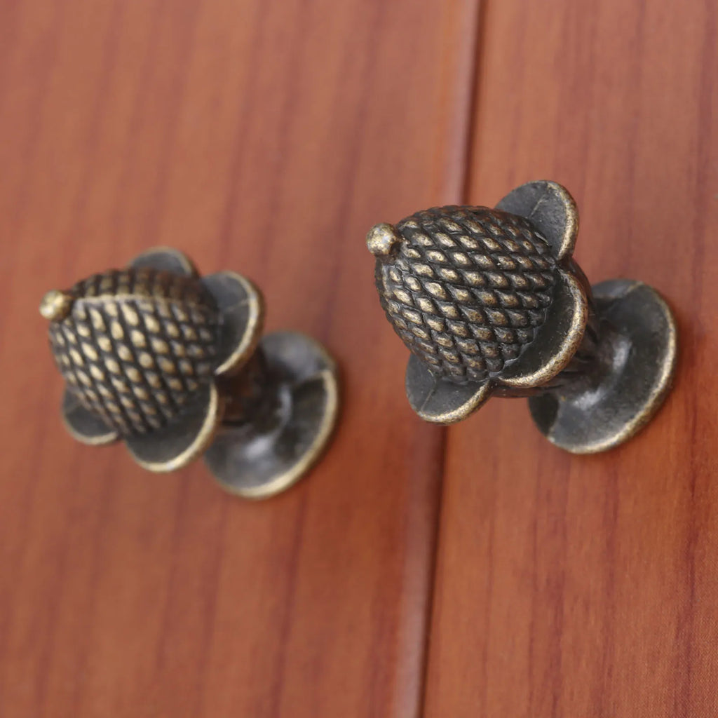 2Pcs Antique Cabinet Handle Knob Furniture Handle Strawberry Knob And Handles Zinc Alloy Door Cupboard Drawer Kitchen Pull Knob