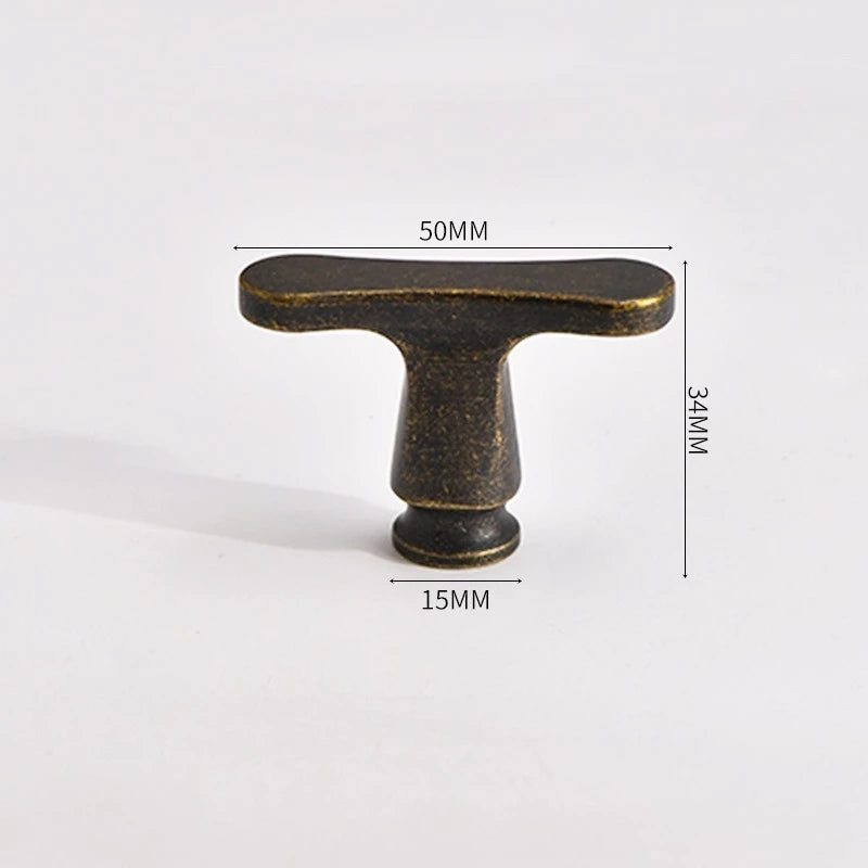 European Olive Shape Knobs for Furniture Vintage Solid Brass Kitchen Cabinet Knobs and Handles Closet Door Dresser Drawer Knobs