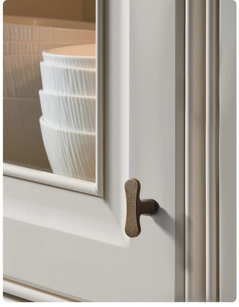 European Olive Shape Knobs for Furniture Vintage Solid Brass Kitchen Cabinet Knobs and Handles Closet Door Dresser Drawer Knobs