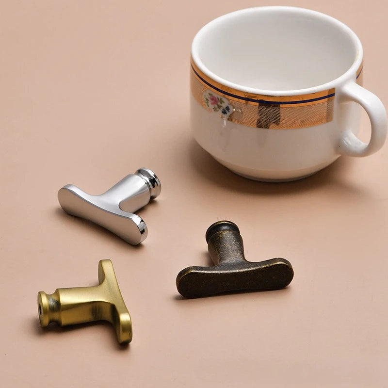 European Olive Shape Knobs for Furniture Vintage Solid Brass Kitchen Cabinet Knobs and Handles Closet Door Dresser Drawer Knobs