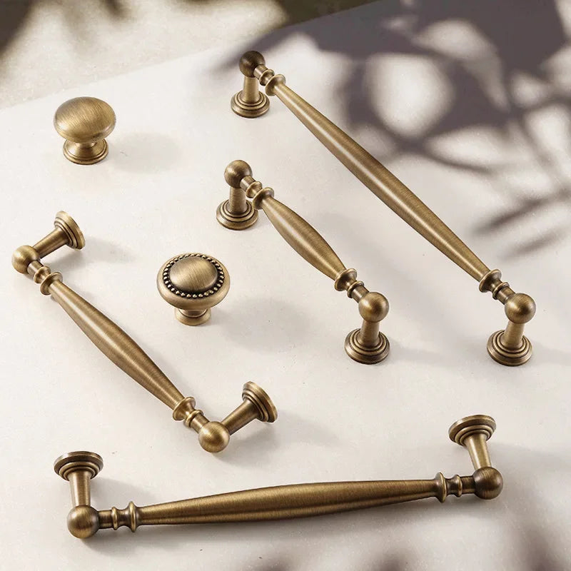 Cupboard Door Knob Furniture Wardrobe Long Pull Bronze Solid Antique Brass Cabinet Handles Kitchen Cabinet Handles Bronze Pulls