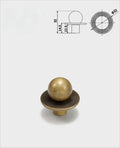 Tinyhob Antique Bronze Brass Round Cabinet Knobs with Base Retro Brass Single Hole Knob Kitchen Hardware for Cupboard Furniture