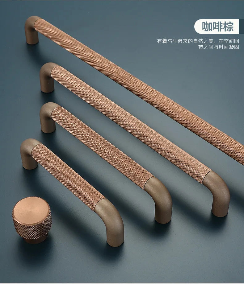 American Industrial Style Kitchen Drawer Cabinet Knurled Knobs Handles for Furniture European Wardrobe Shoe Cabinet Door Handle