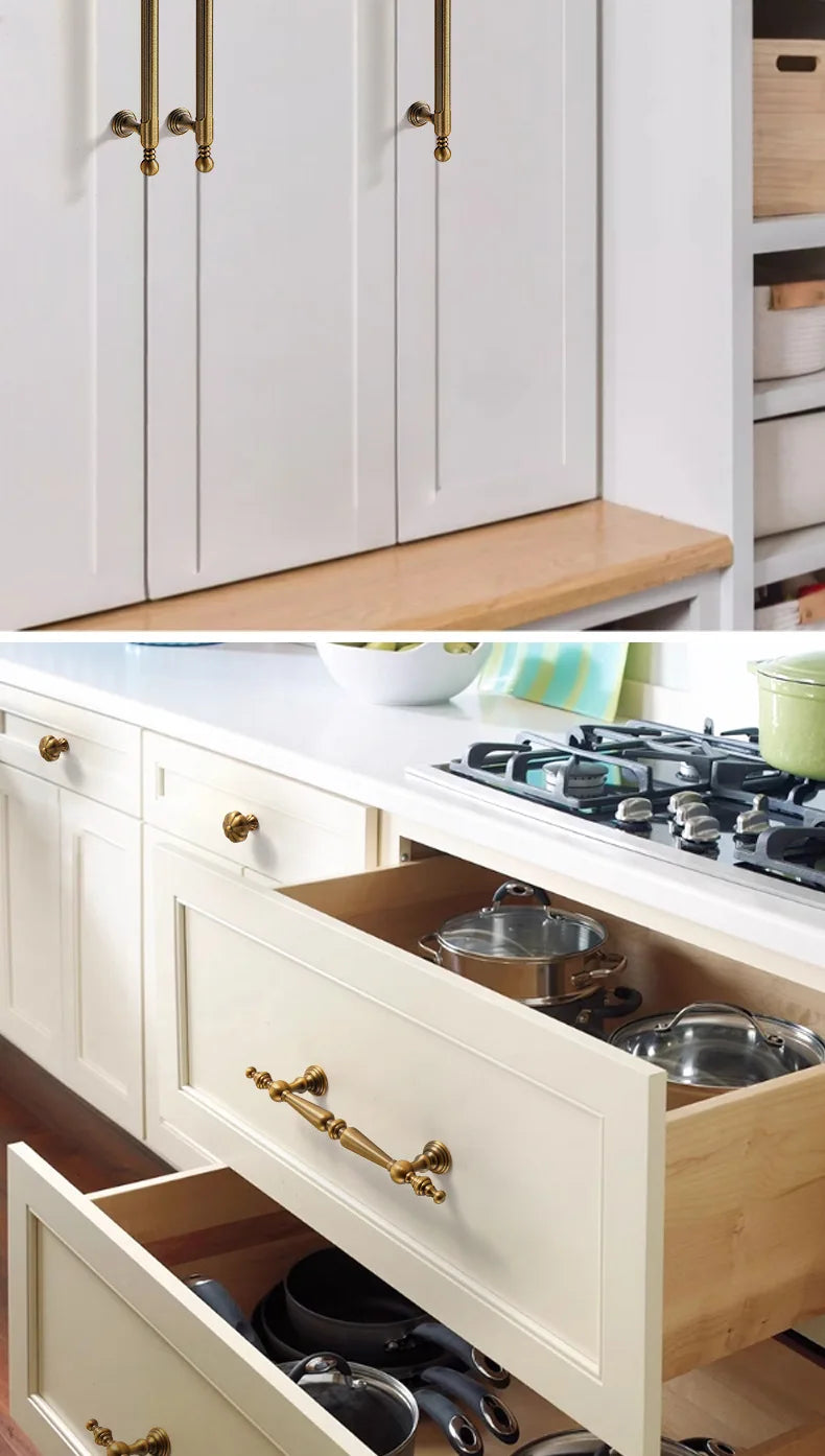 Antique-Bronze Cabinet Handle Retro Wardrobe & Kitchen-Cabinet Pull American Single-Hole Drawer Knob Zinc-Alloy Furniture Handle