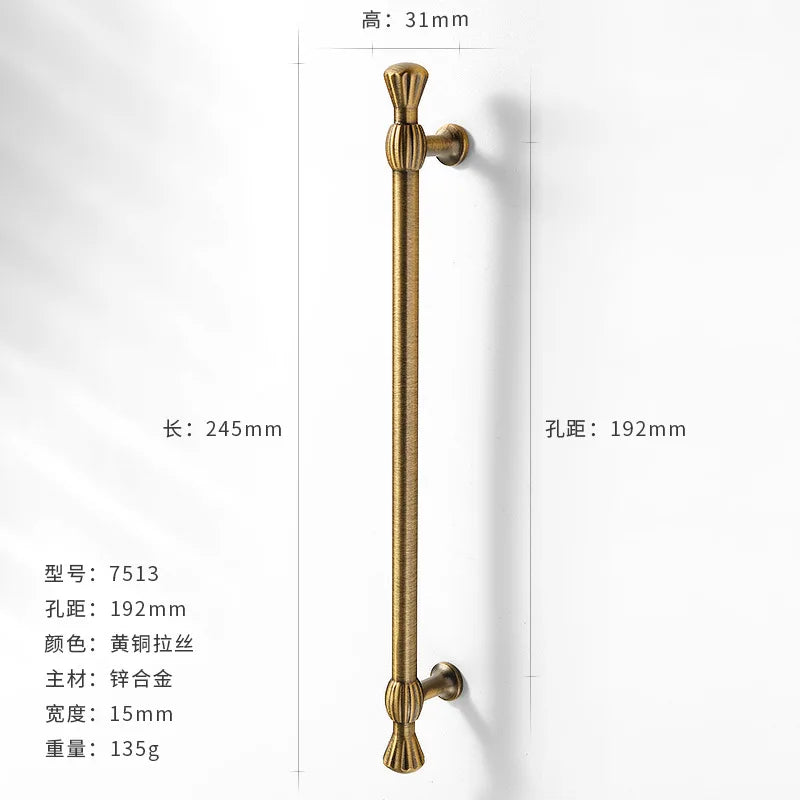 Antique-Bronze Cabinet Handle Retro Wardrobe & Kitchen-Cabinet Pull American Single-Hole Drawer Knob Zinc-Alloy Furniture Handle