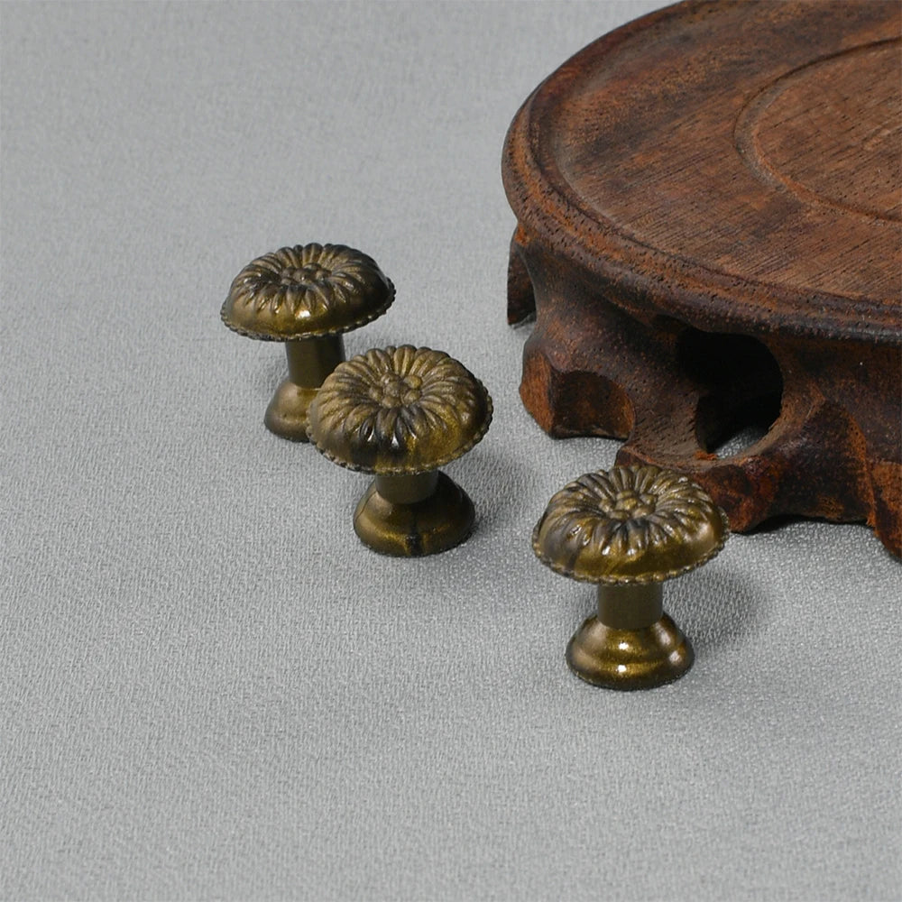 10Pcs Wooden Jewelry Box Mini Knobs Antique Bronze Plastic Kitchen Cabinet Drawer Pulls Knobs Cupboard Wardrobe Furniture Handle