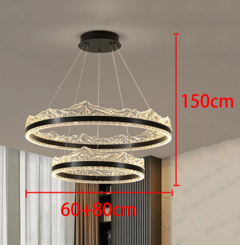 Modern home decor led lights pendant light lamps forstaircase Chandeliers for living room hanging light indoor lighting