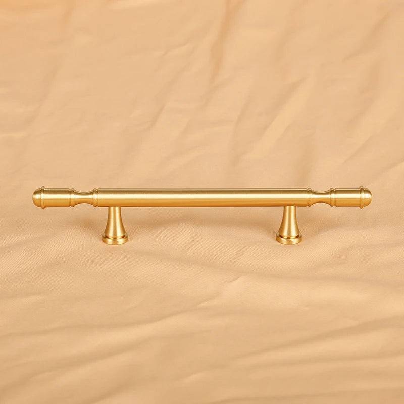 Pure Copper Wardrobe Door Handle Golden Retro Lengthened Furniture Handles Modern Simple Cabinet Drawer Small Handle Home Decor