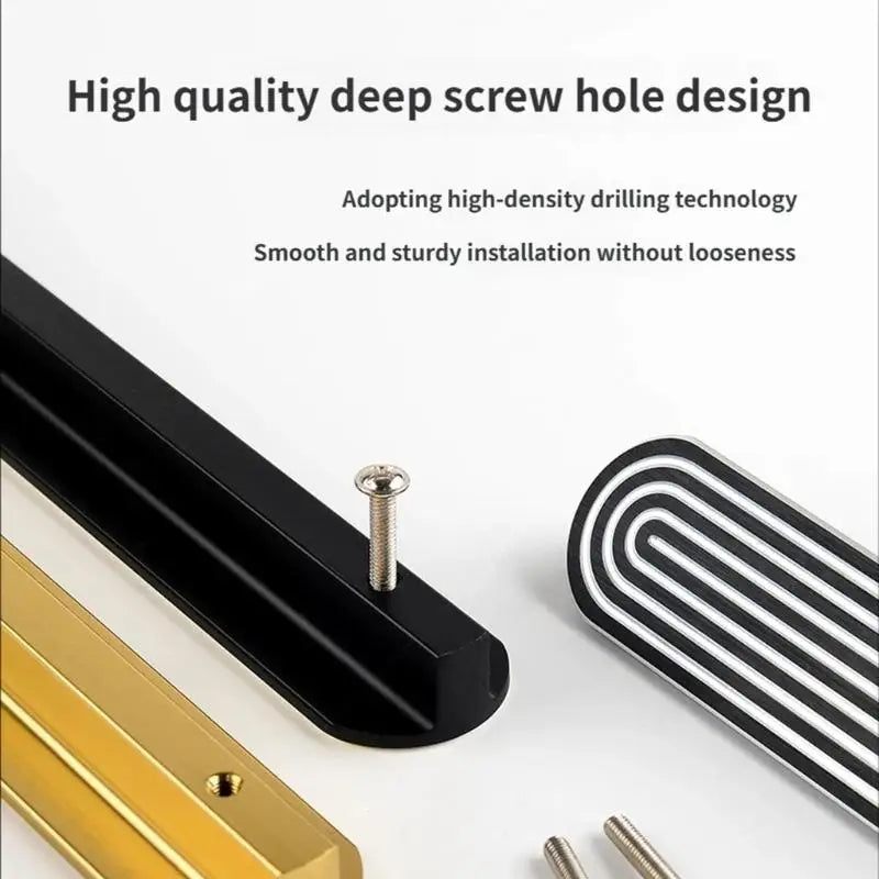 2Pcs Modern Aluminum Cupboard Handles Strong & Stylish Knob for Kitchen Wardrobe Drawer Easy Installation Without Tool D2RD