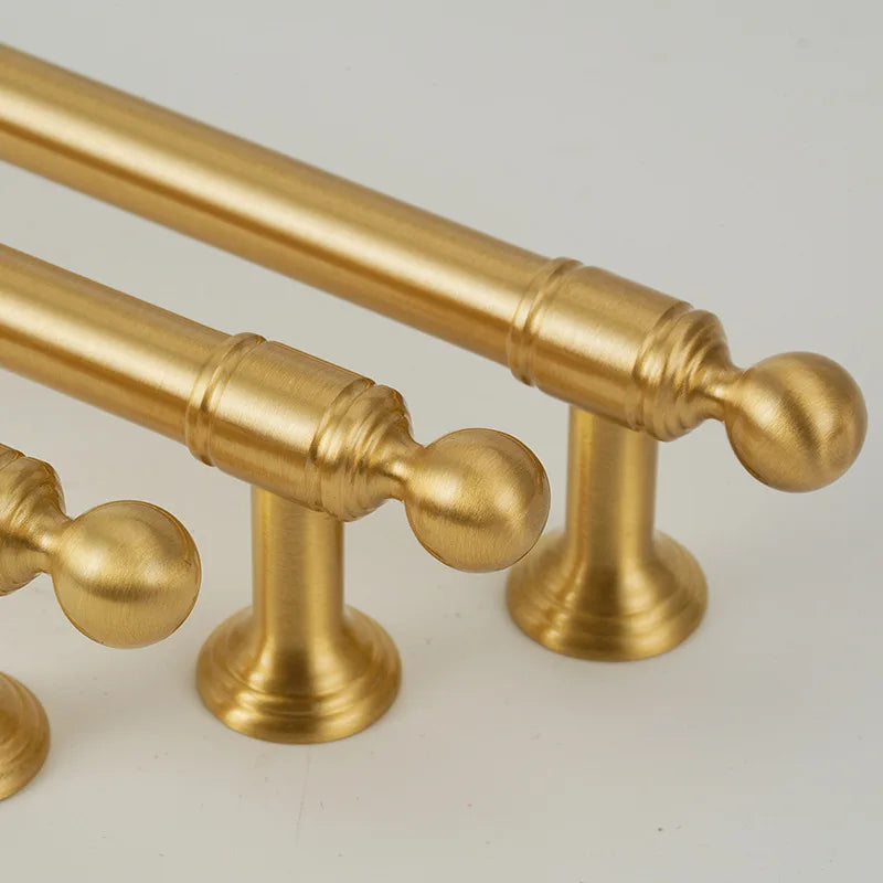 Handles for Furniture French Solid Brass Cupboard Door Knob and Handle American Kitchen Cabinet Drawer Handles