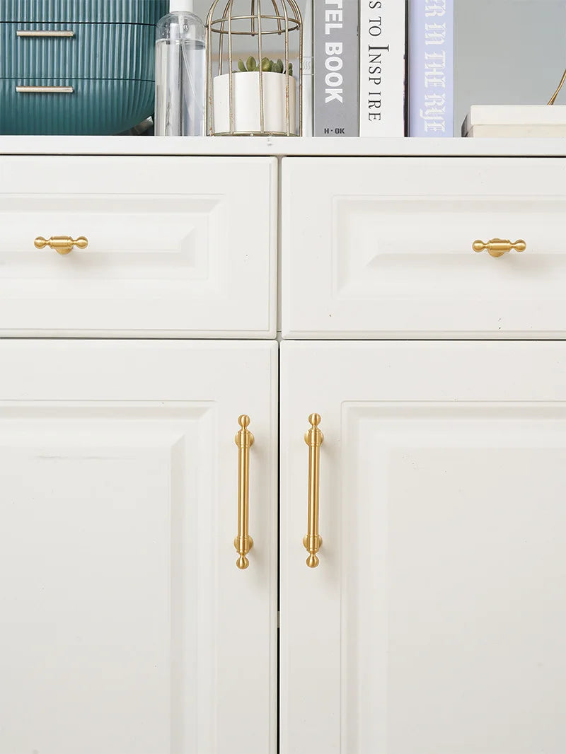 Handles for Furniture French Solid Brass Cupboard Door Knob and Handle American Kitchen Cabinet Drawer Handles