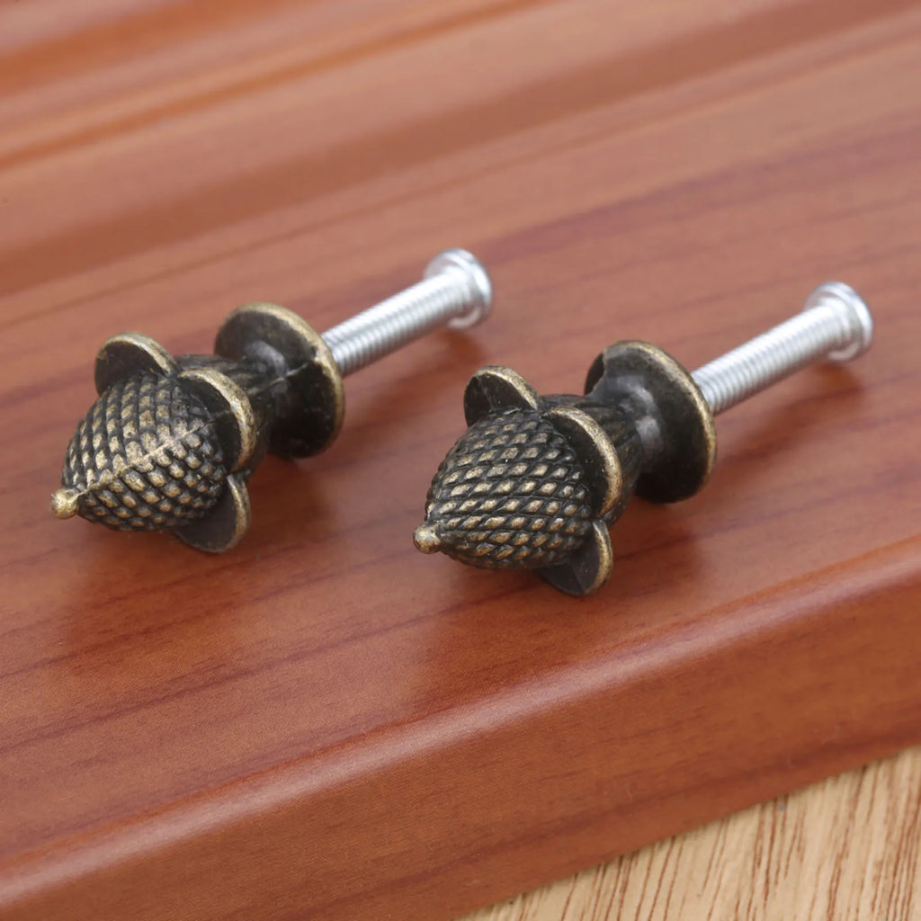 2Pcs Antique Cabinet Handle Knob Furniture Handle Strawberry Knob And Handles Zinc Alloy Door Cupboard Drawer Kitchen Pull Knob