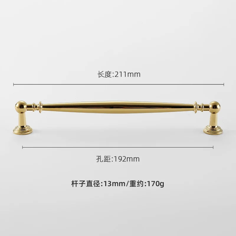 Nordic Solid Brass Furniture Handles Luxury Handles for Wardrobe and Drawer Kitchen Cabinet Drawer Handles Shoe Cabinets Pulls