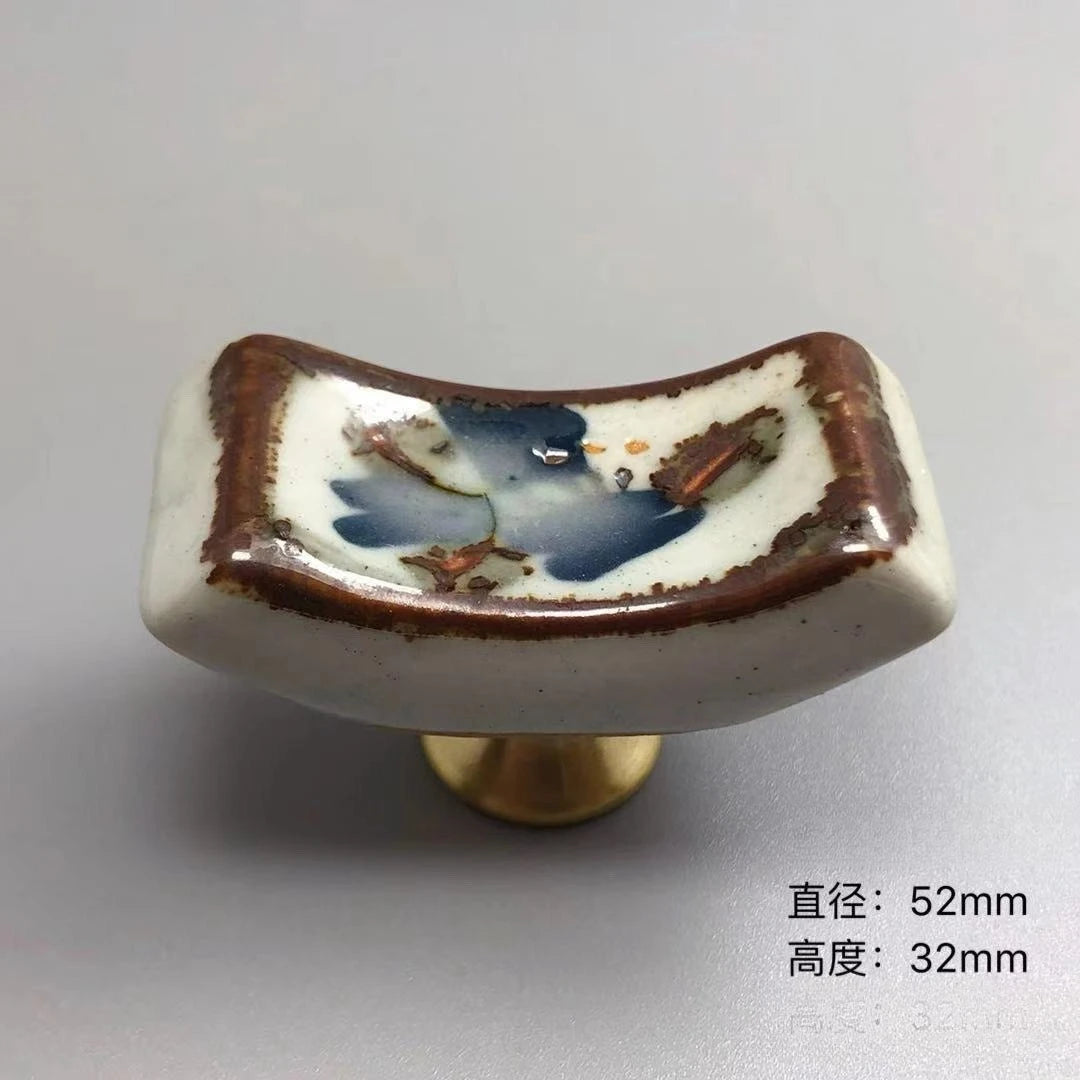 Ceramic Door Handles French Vintage Furniture Handle Cupboard Kithen Cabinet Wardrobe Drawer Closet Pulls DIY Decor