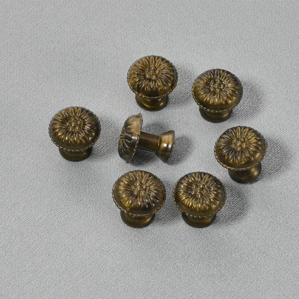 10 Pcs Furniture Handles with Screws Small Box Knobs Plastic 18*19mm Vintage Single Hole Handle for Drawer Cabinet Door Cupboard