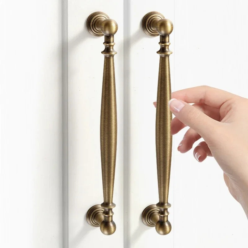 Cupboard Door Knob Furniture Wardrobe Long Pull Bronze Solid Antique Brass Cabinet Handles Kitchen Cabinet Handles Bronze Pulls