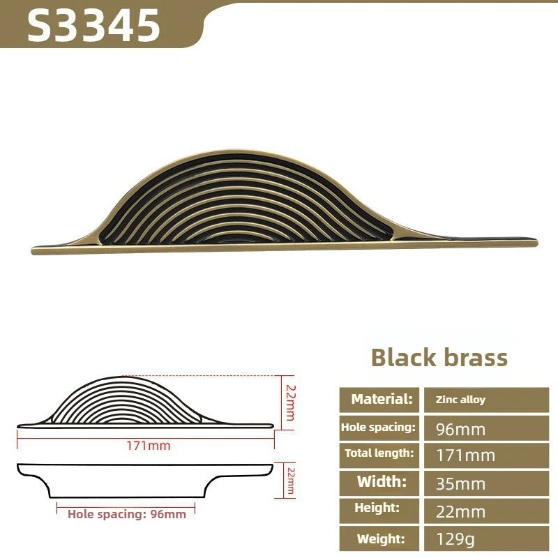 Furniture Handles Modern Simple Black Brass Round Counter Cabinet Door Drawer Knobs Kitchen Cupboard Door Handles Hardware