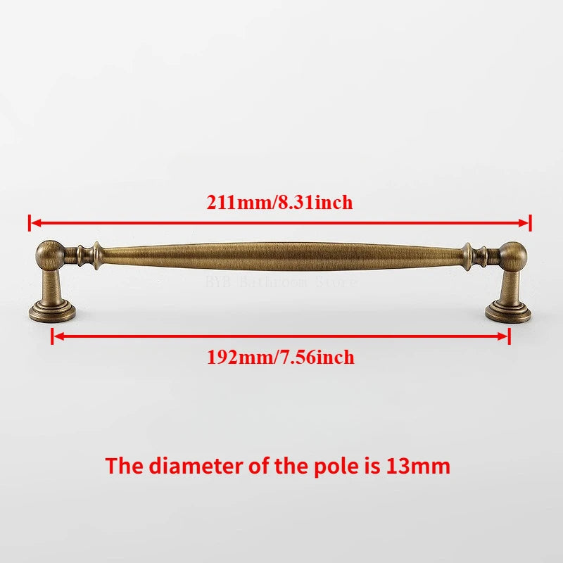 Cupboard Door Knob Furniture Wardrobe Long Pull Bronze Solid Antique Brass Cabinet Handles Kitchen Cabinet Handles Bronze Pulls