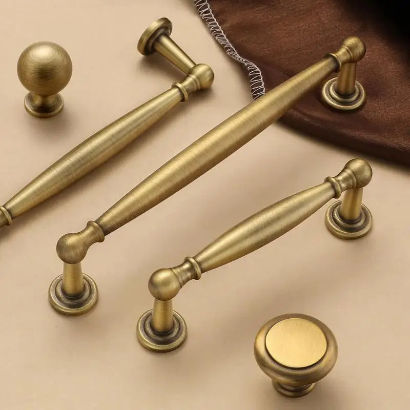 652F 2Pcs Multifunction Antique Metal Handles for DIY Cupboard Renovations Projects