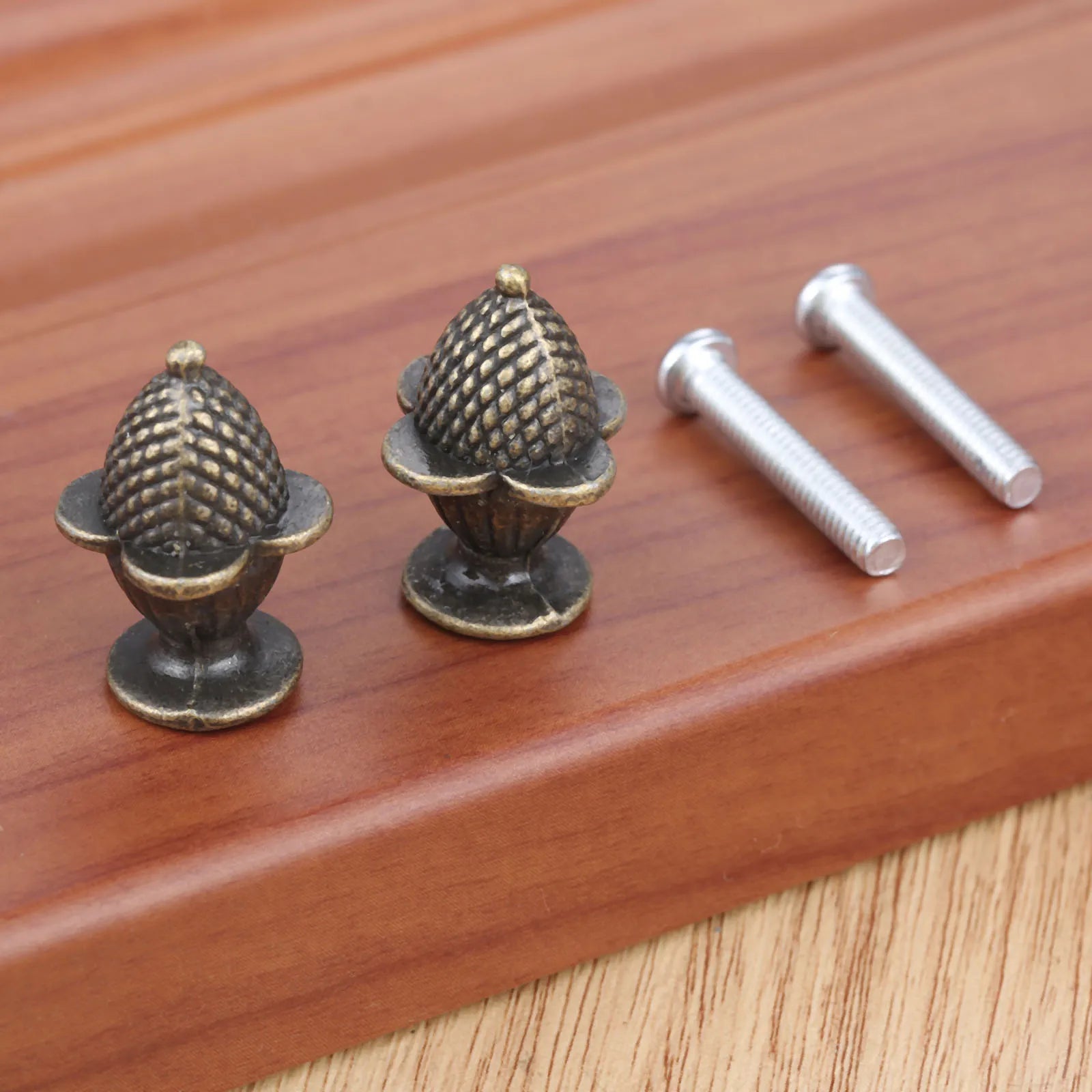 2Pcs Antique Cabinet Handle Knob Furniture Handle Strawberry Knob And Handles Zinc Alloy Door Cupboard Drawer Kitchen Pull Knob