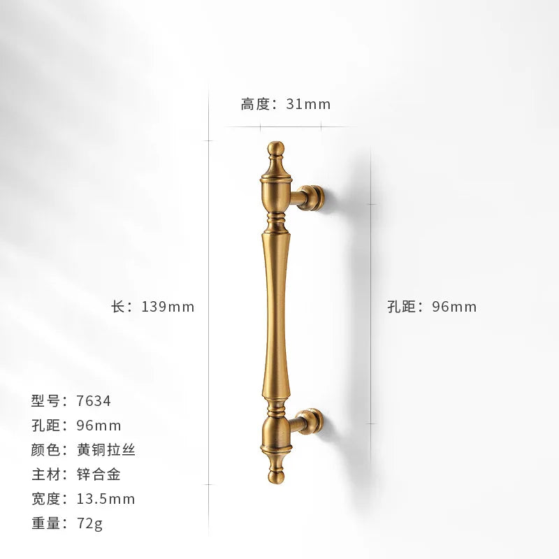 Antique-Bronze Cabinet Handle Retro Wardrobe & Kitchen-Cabinet Pull American Single-Hole Drawer Knob Zinc-Alloy Furniture Handle