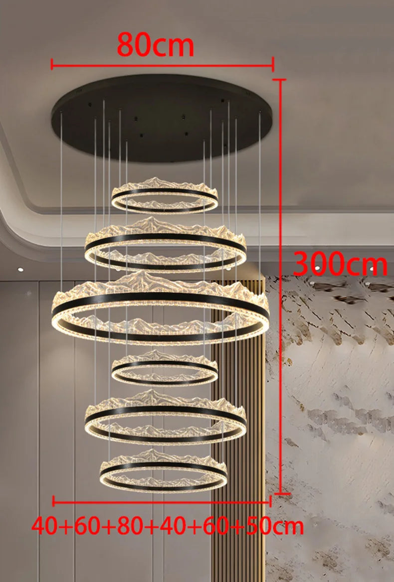 Modern home decor led lights pendant light lamps forstaircase Chandeliers for living room hanging light indoor lighting